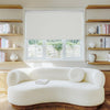 Custom cream Sutton Blackout Roller Shade in modern living room.
